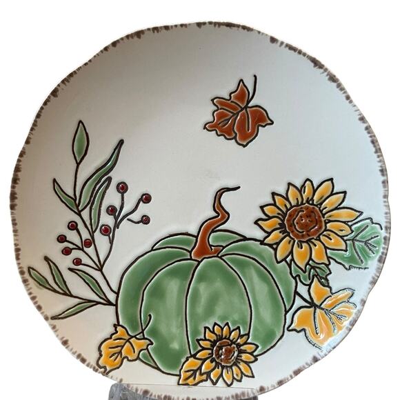 Eli & Ana Pumpkin Appetizer Plates 6in Thanksgiving Fall Harvest Set of 4 New - Picture 7 of 14